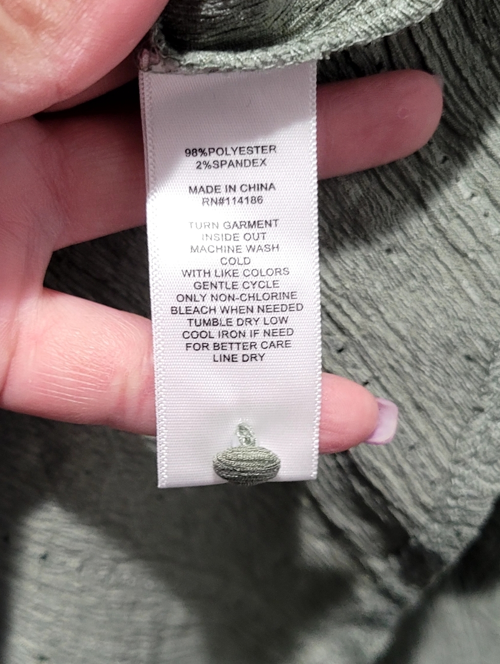Frye Sage Green Textured Peasant Blouse XXL Boho Button Front Long Sleeve Top - Picture 5 of 10